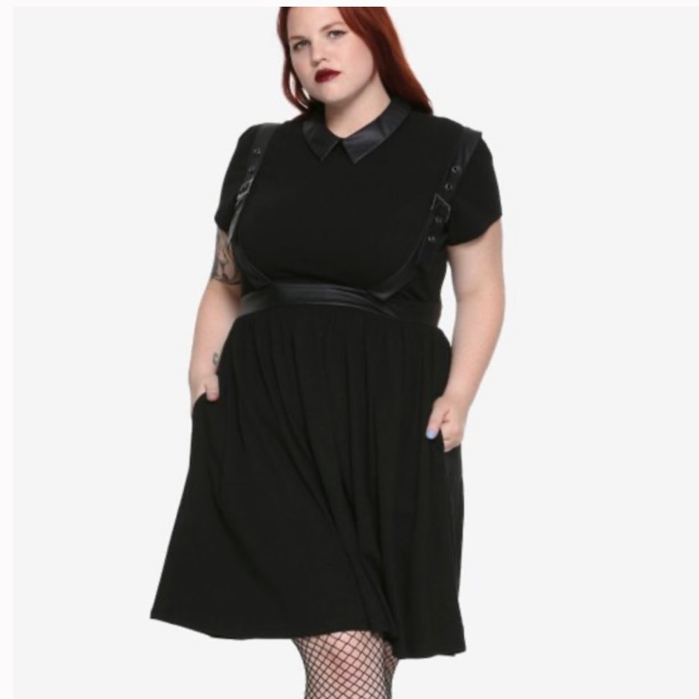 NWT Hot Topic Faux Leather Harness Dress Women’s size Small